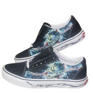 New Vans Old Skool Zap Skull Womens Shoes Size 7 Glow in the Dark Festival Rave